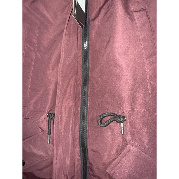 New women's hooded winter parka jacket in a maroon Sz XL - Picture 4 of 6